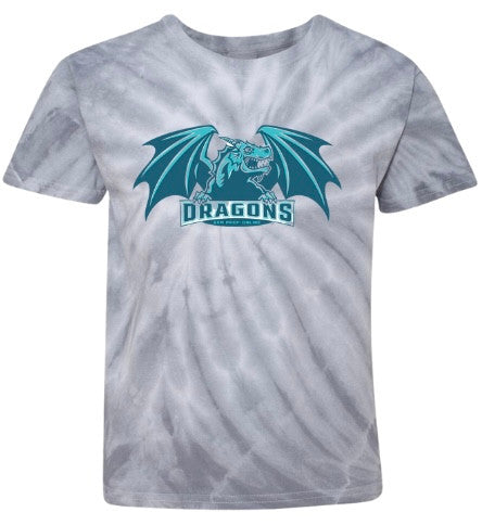 Gem Prep Cyclone Vat-Dyed Pinwheel Short Sleeve T-Shirt with Dragons Logo