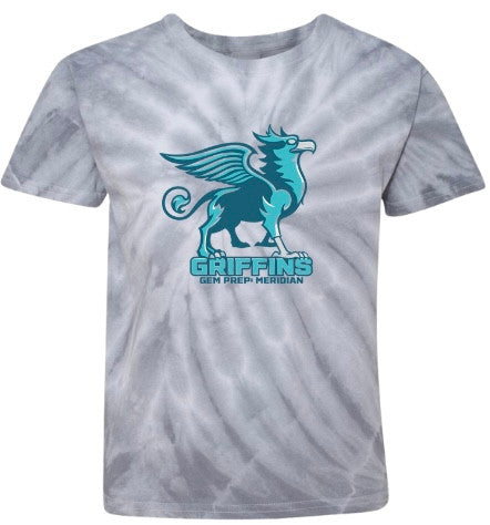 Gem Prep Cyclone Vat-Dyed Pinwheel Short Sleeve T-Shirt with Griffins Logo