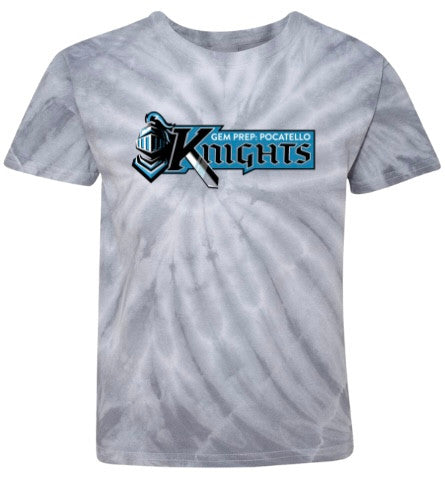 Gem Prep Cyclone Vat-Dyed Pinwheel Short Sleeve T-Shirt with Knights Logo