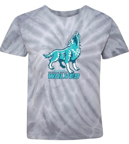 Gem Prep Cyclone Vat-Dyed Pinwheel Short Sleeve T-Shirt with Wolves Logo