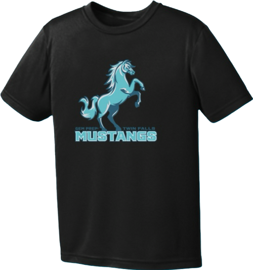 Gem Prep Dri-fit Spirit Tee with Mustangs Logo