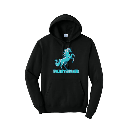 Gem Prep Spirit Hoodie with Front Screen Printed Mustang Logo