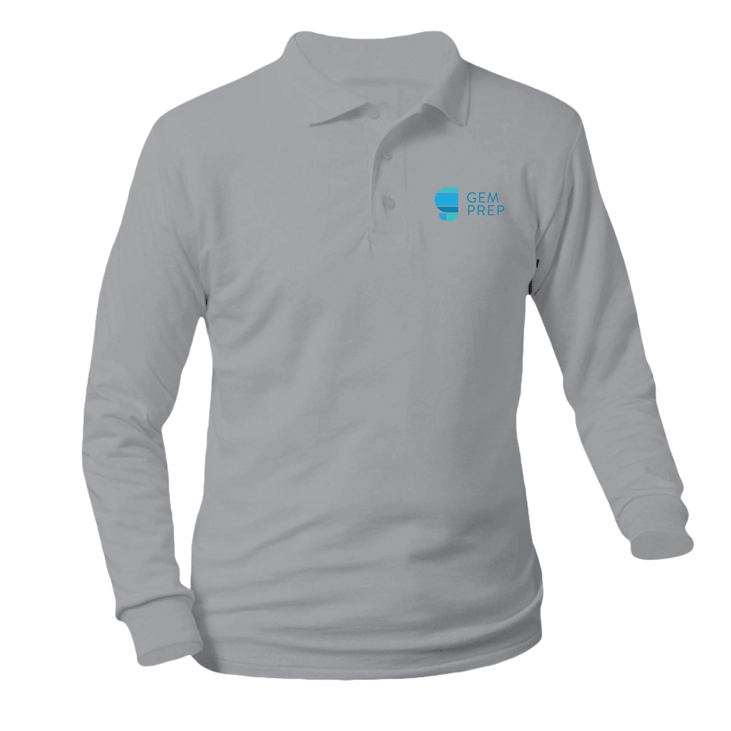 Gem Prep Longsleeve Jersey Polo - Grey
