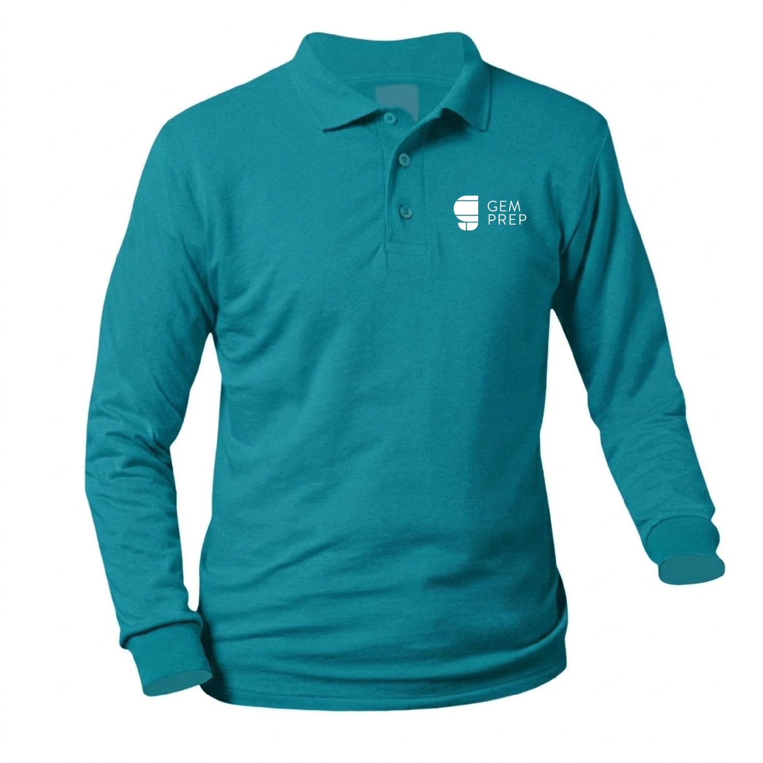 Gem Prep Longsleeve Jersey Polo - Teal