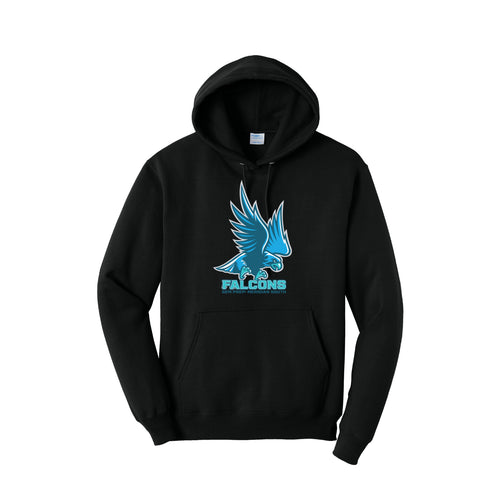 Gem Prep Spirit Hoodie with Front Screen Printed Falcon Logo