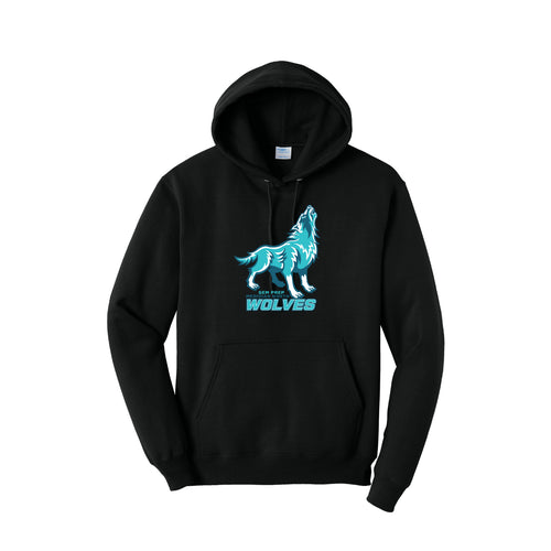 Gem Prep Spirit Hoodie with Front Screen Printed Wolves Logo
