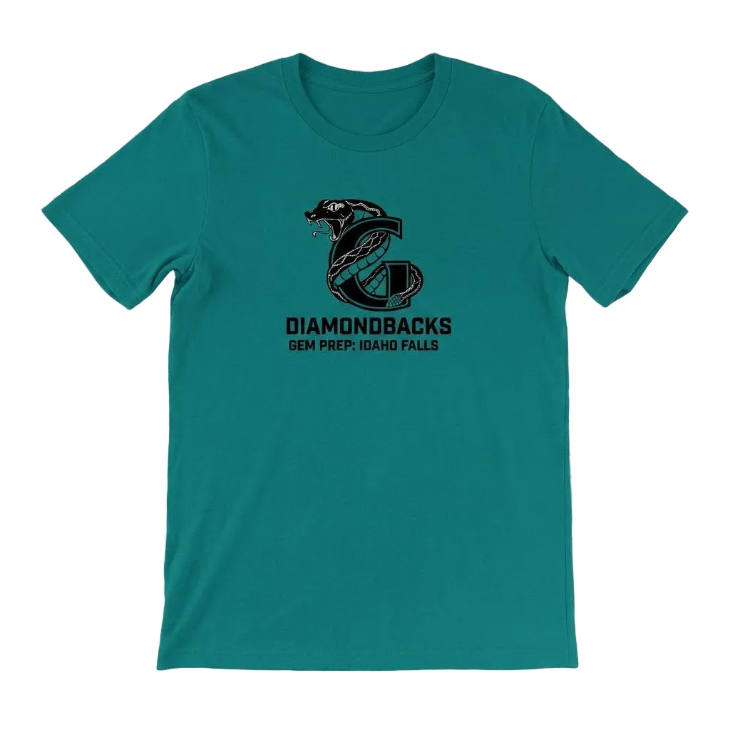 Gem Prep Spirit Triblend Tee Shirt - Teal w/ Diamondback Logo