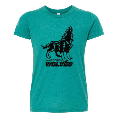 Gem Prep Spirit Triblend Tee with Wolves Logo