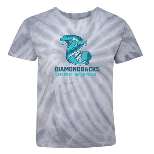 Gem Prep Cyclone Vat-Dyed Pinwheel Short Sleeve T-Shirt with Diamondback Logo