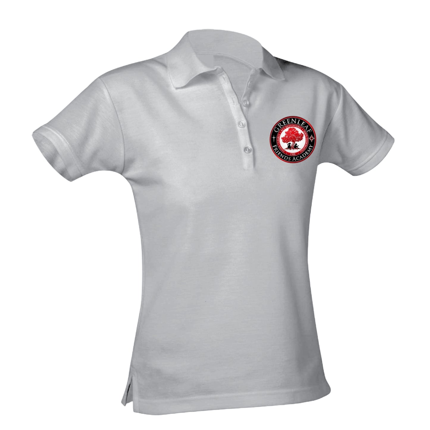 Greenleaf Friends Academy Feminine Fit Polo - Grey