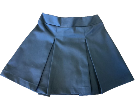 Girls Inverted Pleat Skirt - Navy