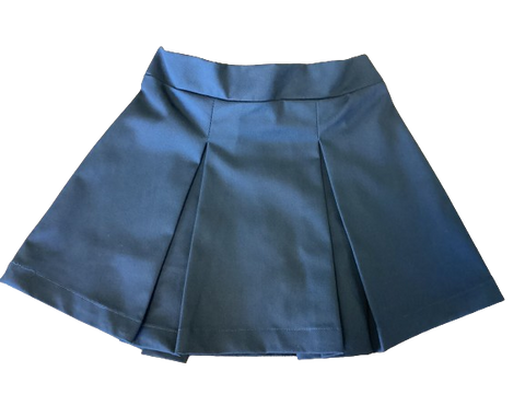 Girls Inverted Pleat Skirt Navy