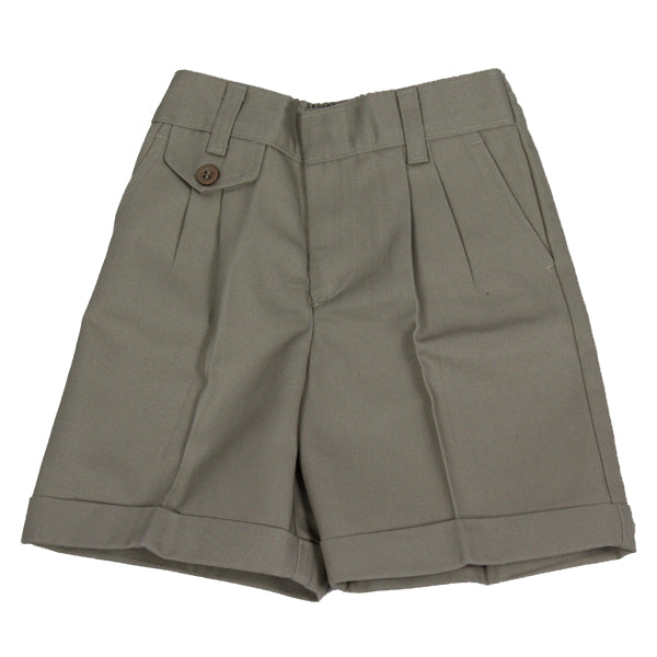Girls Khaki Twill Shorts with Elastic Waist