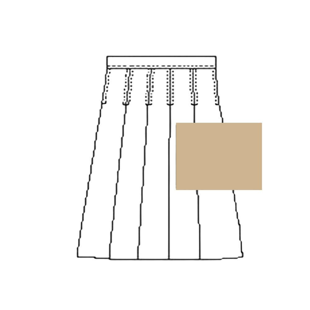 Treasure Valley Baptist School Box Pleat Skirt - Khaki