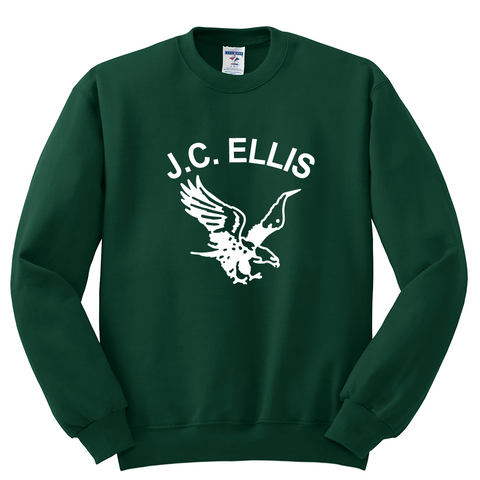 JC Ellis Elementary Full Chest Crew Sweatshirt Dark Green 1st