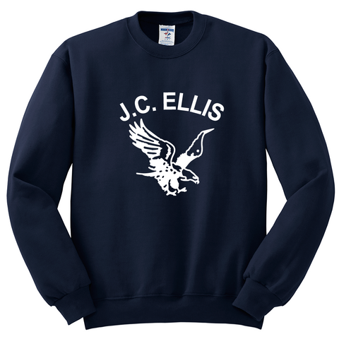 JC Ellis Elementary Full Chest Crew Sweatshirt - Navy - 1st-5th Grades