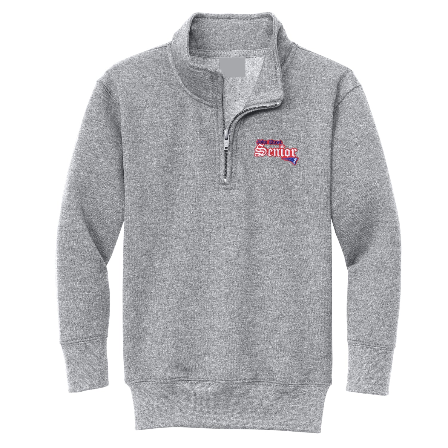 John Ehret Senior 1/4 Zip Sweatshirt - Grey