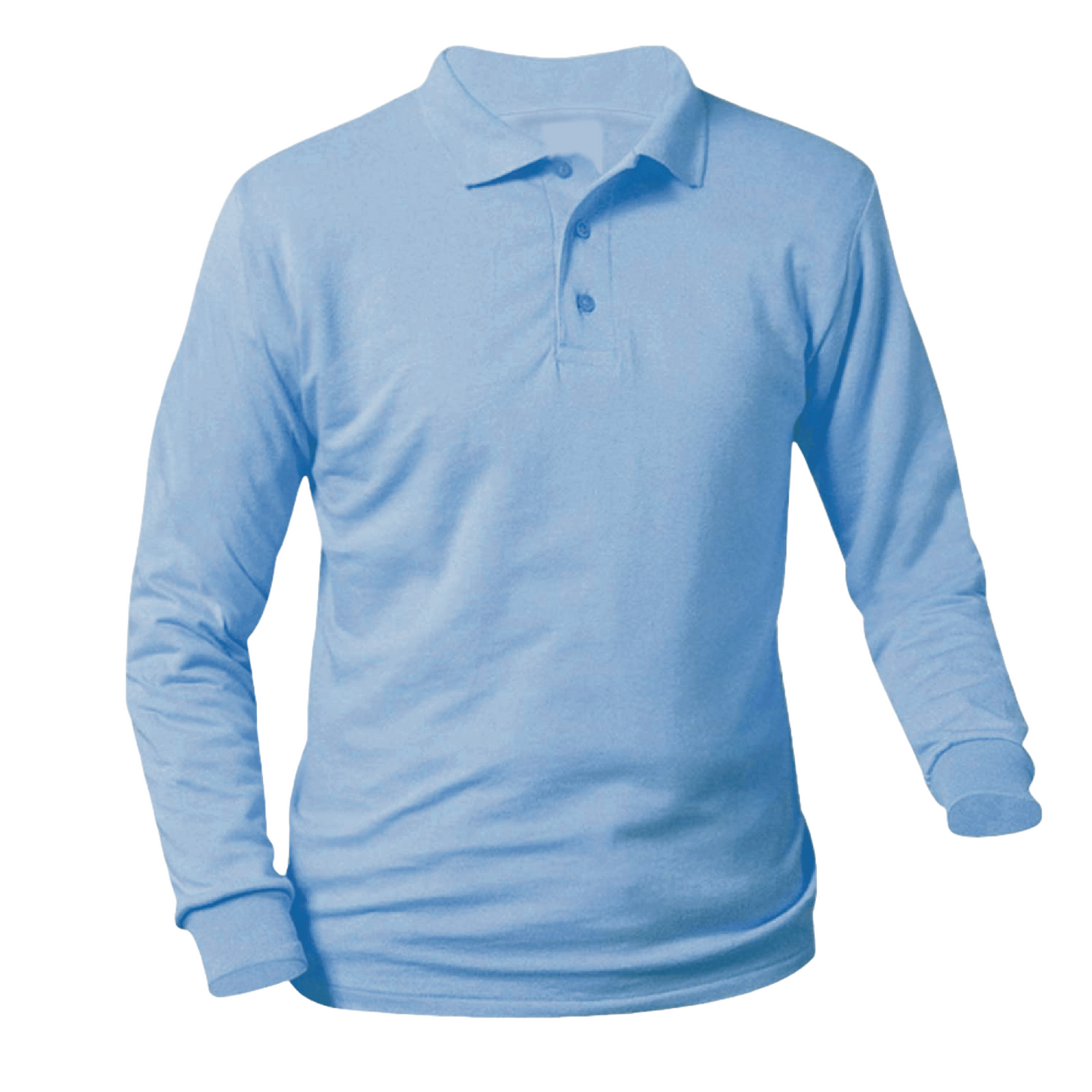 Treasure Valley Classical Academy Longsleeve Jersey Polo with Logo - Lt. Blue