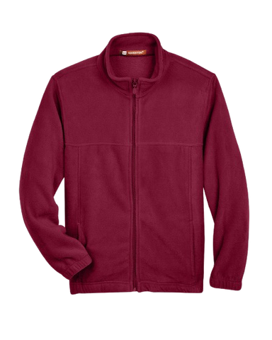 Fleece Jacket With School Logo - Maroon - CLEARANCE