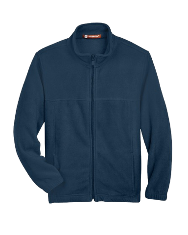 Fleece Jacket With School Logo - Navy - CLEARANCE