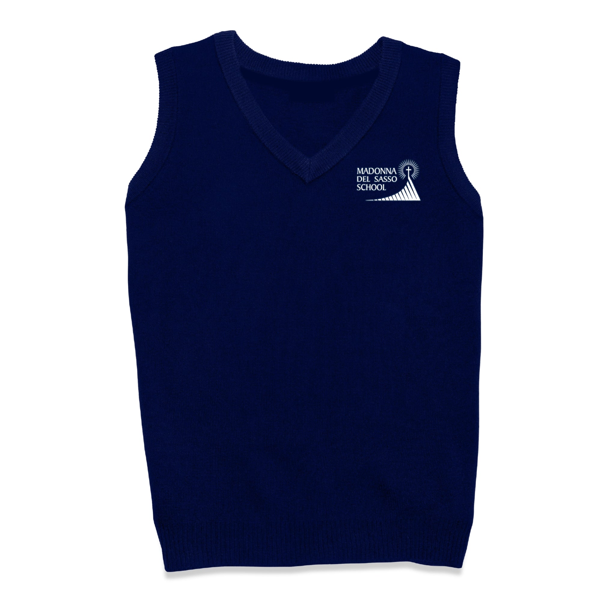 Madonna Del Sasso School Pullover Vest - Navy – Skobel's School