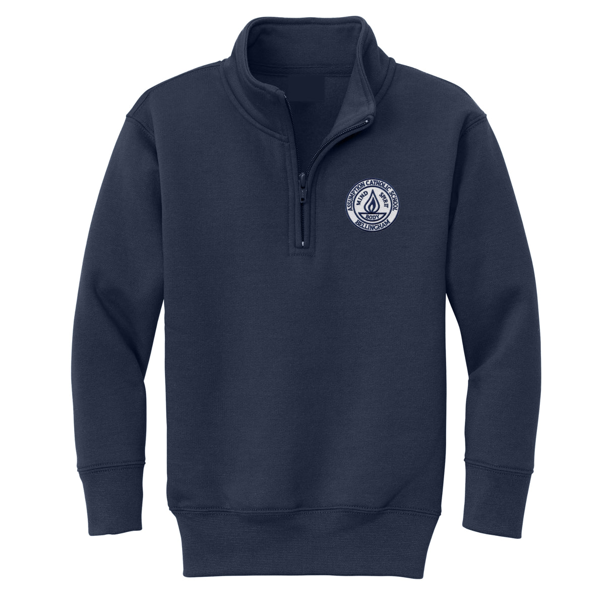 Assumption Catholic School 1/4 Zip Sweatshirt - Navy
