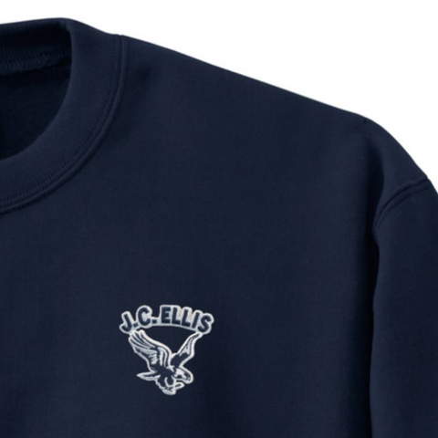 JC Ellis Middle Crew Sweatshirt Navy All Grades Skobel s School Uniforms
