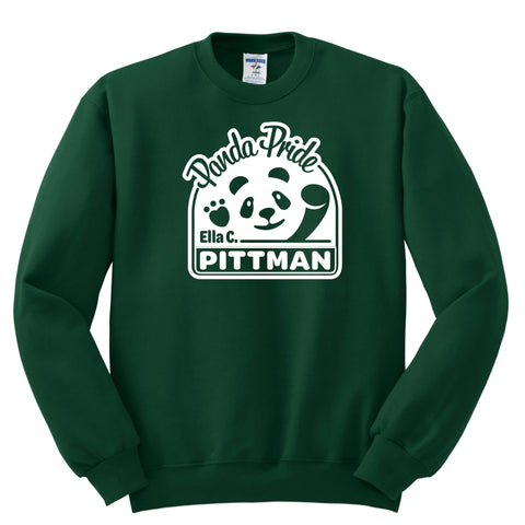 Ella Pittman Crew Sweatshirt - Dark Green - All Grades