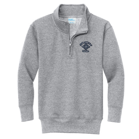 John Q Adams Middle School 1/4 Zip Sweatshirt - Grey - All Grades