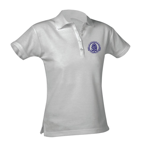 St. Bernardine of Siena Feminine Fit Pique Polo - Grey