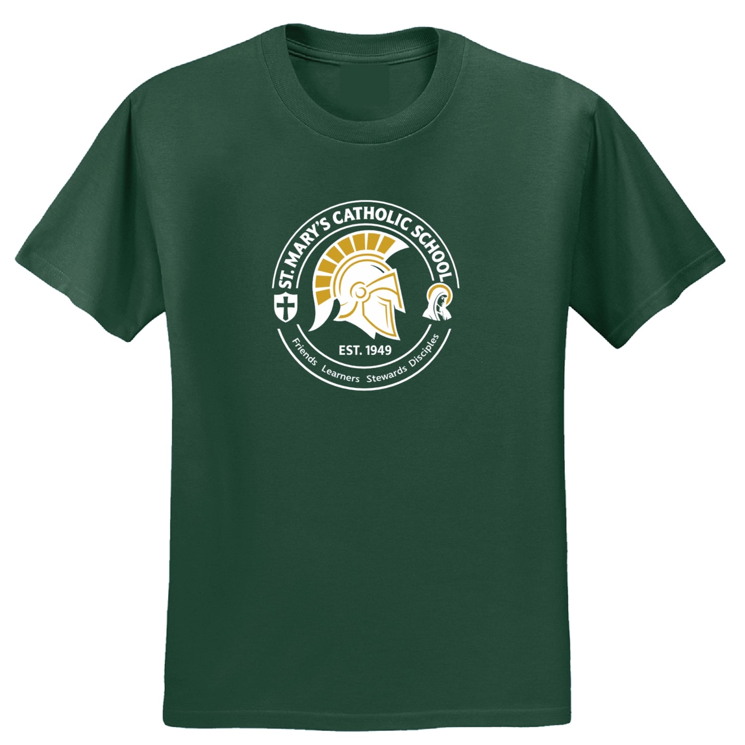 St. Mary's Catholic School Spirit T-Shirt - Dark Green