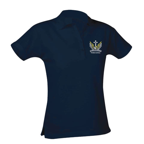 Incarnation School Feminine Fit Jersey Polo - Navy