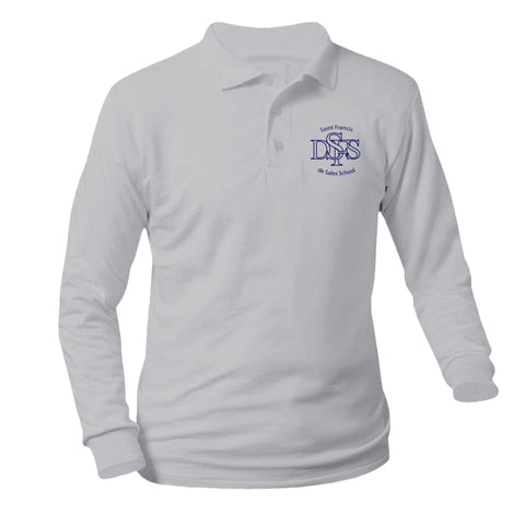 St. Francis De Sales School Longsleeve Pique Polo - Grey