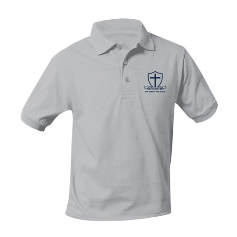 Our Lady of the Valley School Jersey Polo - Grey