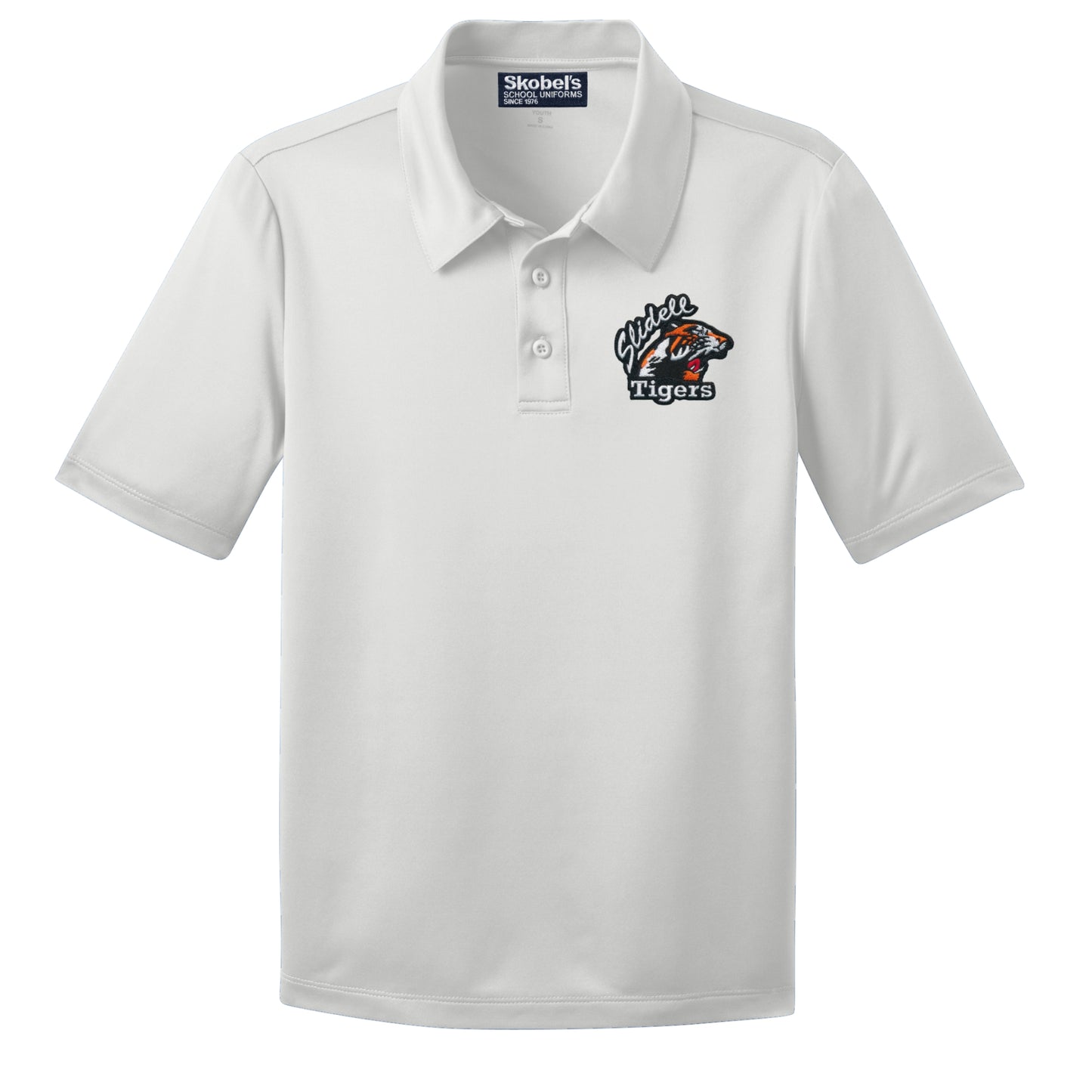 Slidell Junior High School Dryfit Polo - White