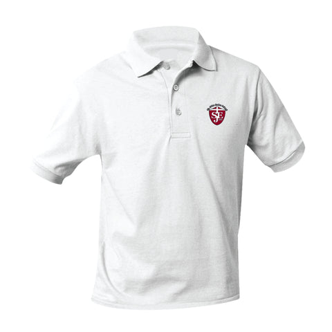 St. John Eudes School Jersey Polo - White