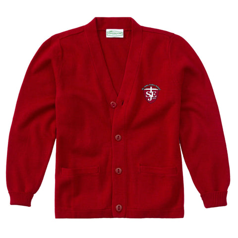 St. John Eudes School Cardigan - Red - Coming Soon