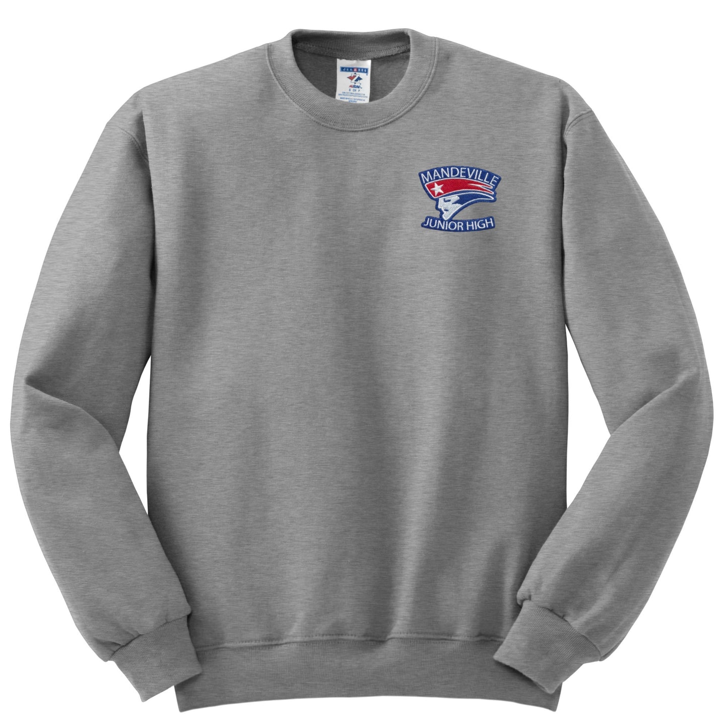 Mandeville Junior High Crew Sweatshirt - Grey