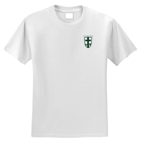 St. Dominic School PE Shirt - White