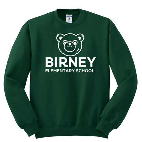 Alice Birney Elementary Full Chest Crew Sweatshirt - Dark Green - 1st-5th Grades