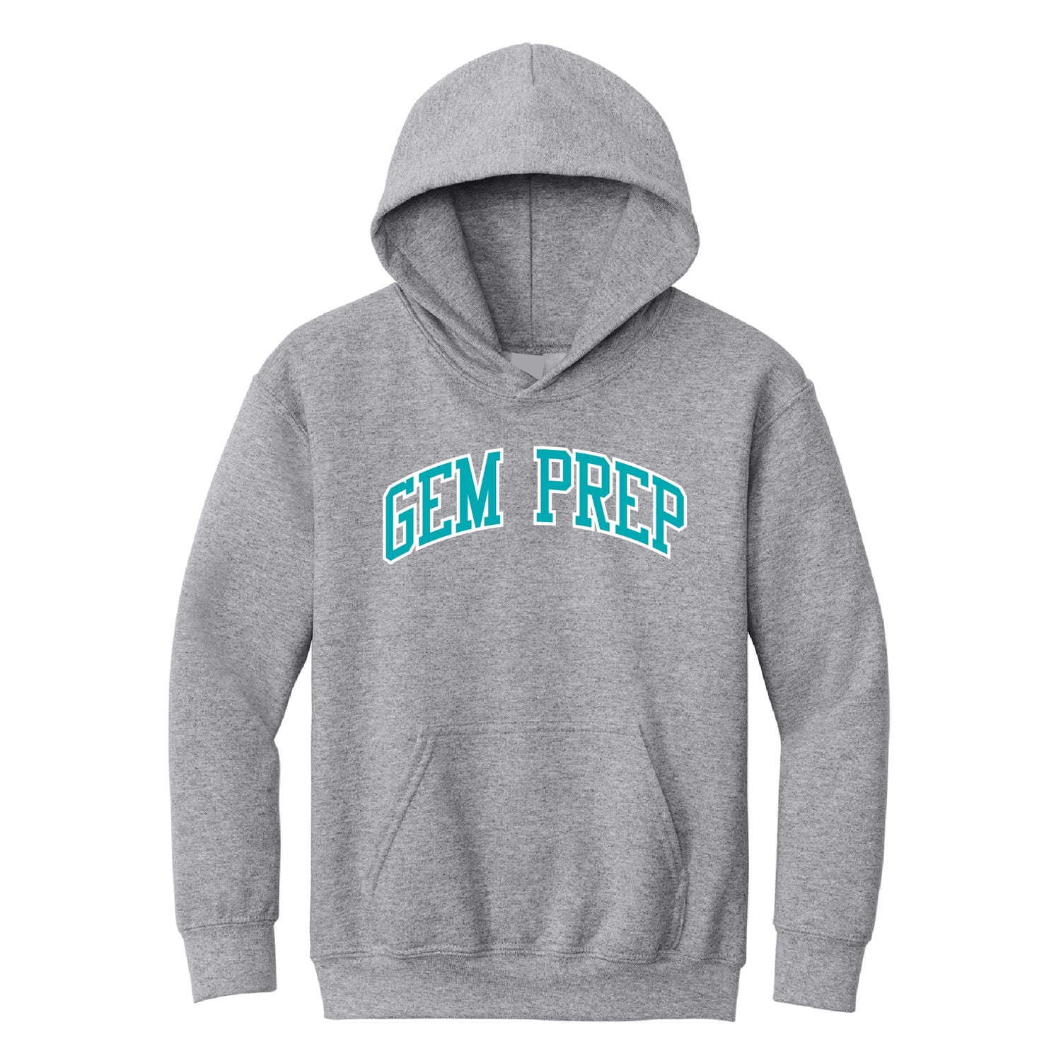 Gem Prep Spirit Hoodie with College logo - Grey