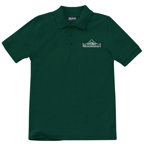 IvyCrest Montessori School Pique Polo - Dark Green - Boys