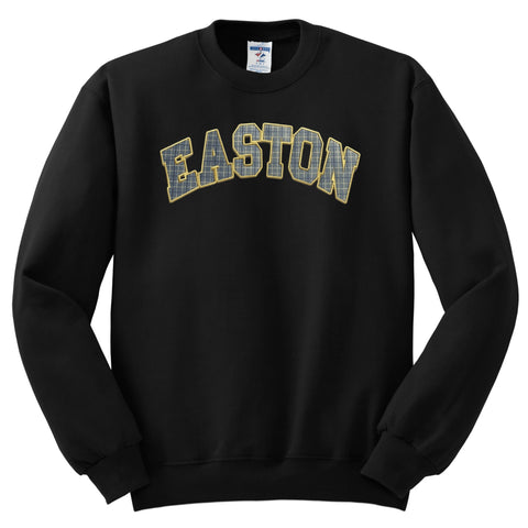 Warren Easton Crewneck Sweatshirt w/ Full Chest Patch - Black - All Grades