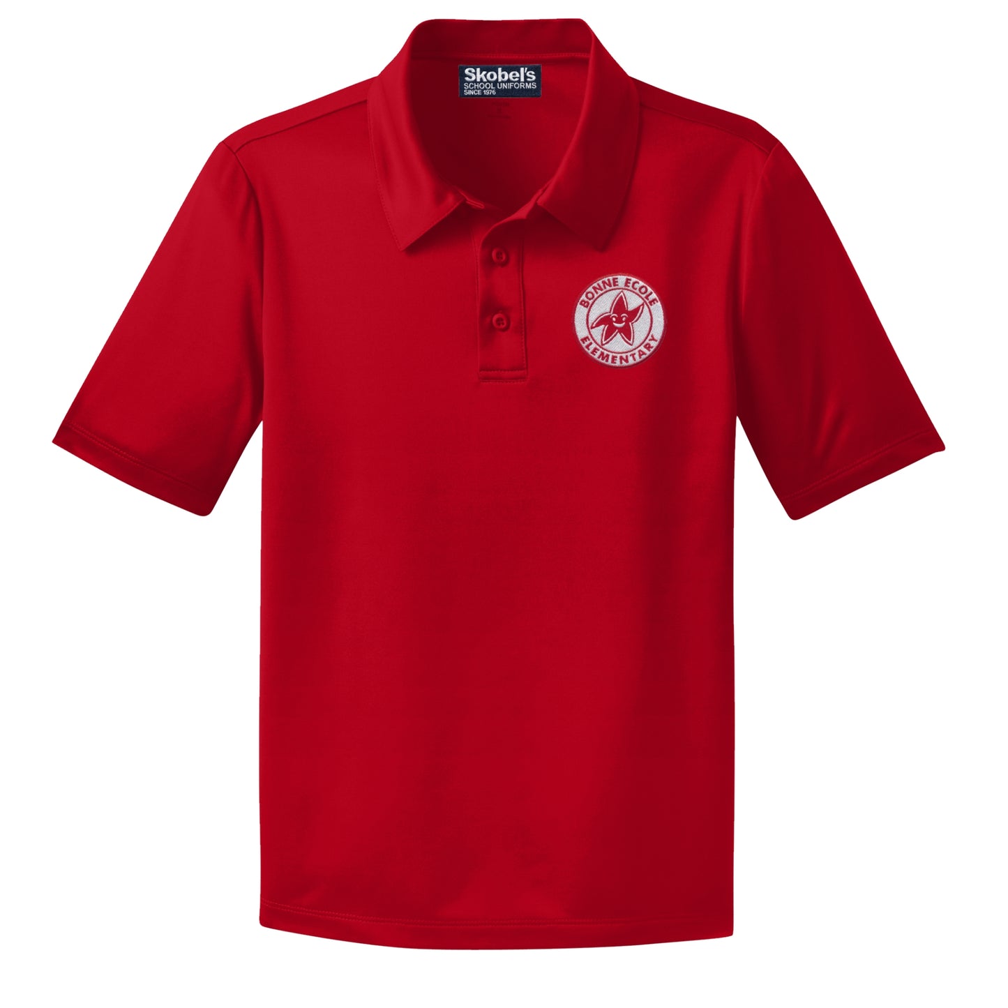 Bonne Ecole Elementary Dryfit Polo - Red