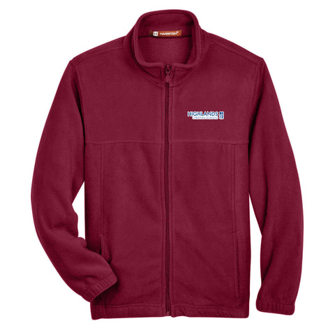 Highlands Christian School Fleece Jacket - Burgundy - PK-5th Grades