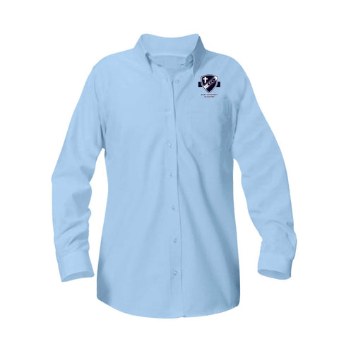 New Covenant Academy Feminine Longsleeve Oxford - Lt. Blue