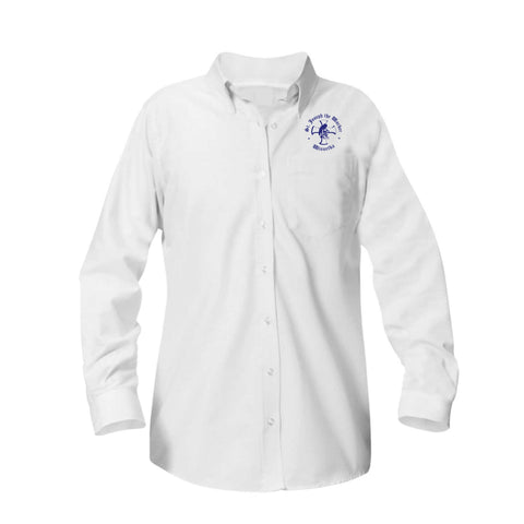 St. Joseph the Worker School Longsleeve Oxford - White