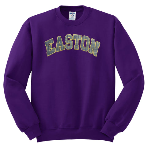 Warren Easton Crewneck Sweatshirt w/ Full Chest Patch - Purple - All Grades