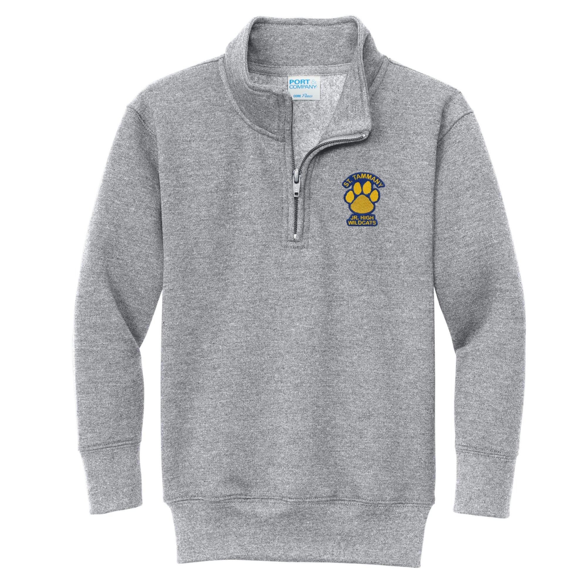 St. Tammany Junior High 1/4 Zip Sweatshirt - Grey – Skobel's