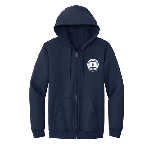 Pasadena Rosebud Academy Full Zip Hooded Sweatshirt - Navy